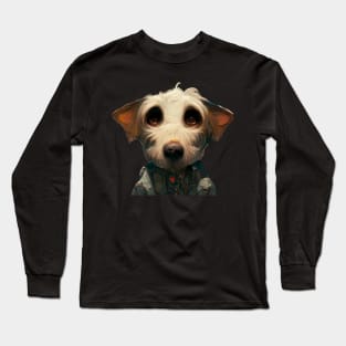 Sad Dog Watercolor Long Sleeve T-Shirt